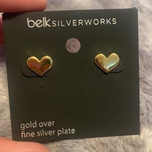 Belk Silverworks Heart Stud Earrings